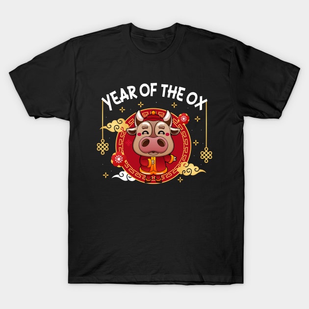 Funny Chinese Zodiac Year Of the Ox 2021 Happy New Year Gift T-Shirt by GreatDesignsShop